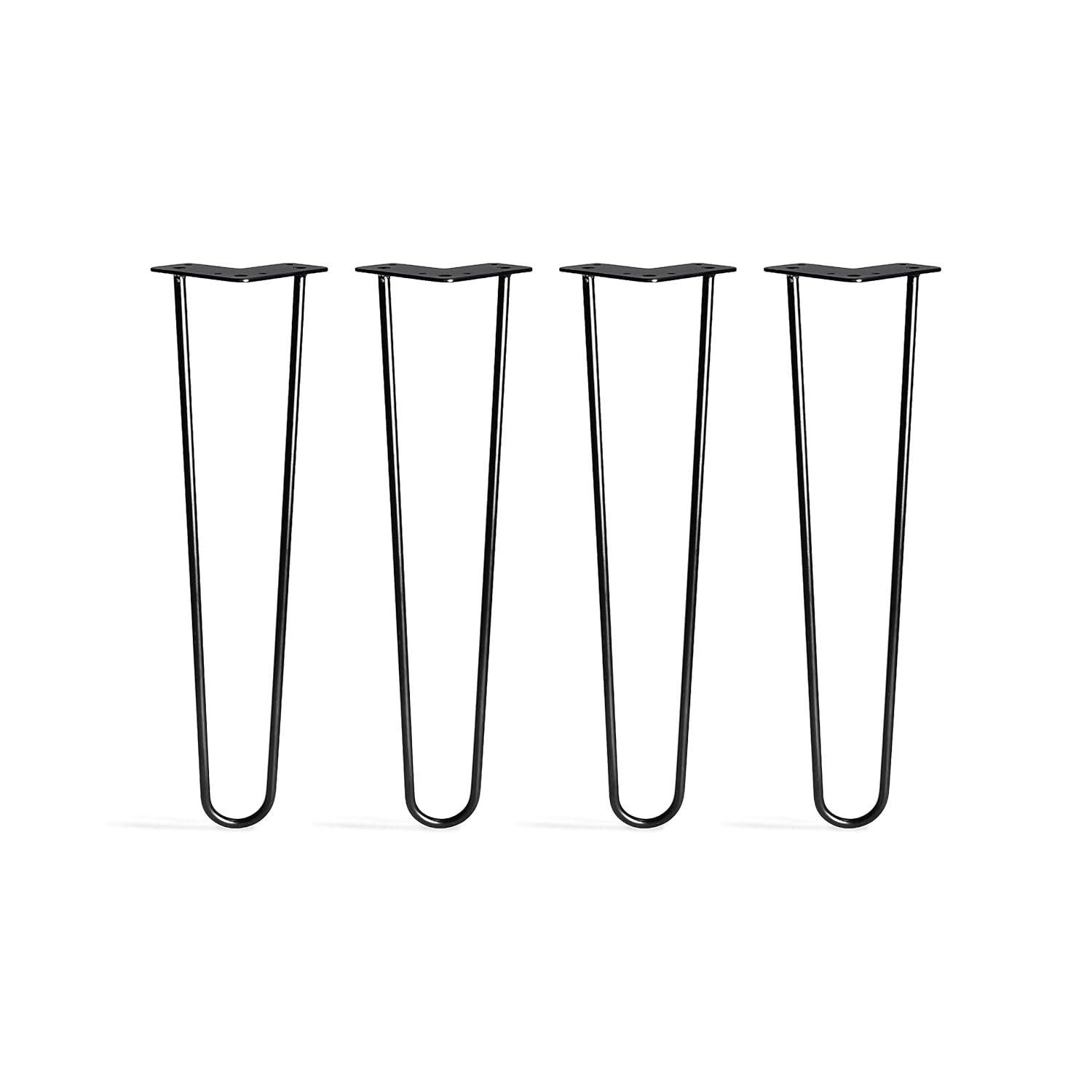 TEN49 Heavy Duty 20" Hairpin Legs - Set of 4 Satin Black - Industrial Strength - Home DIY Projects - Mid-Century Modern Steel Leg for Furniture (Beds & Cabinets, Sofa, Coffee Tables, TV Stands)