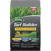 Scotts Turf Builder Triple Action1, 33.94 lbs. | Weed Control, Lawn Weed Killer, Crabgrass Preventer, and Grass Fertilizer for Lawns, Covers 12,000 sq. ft.