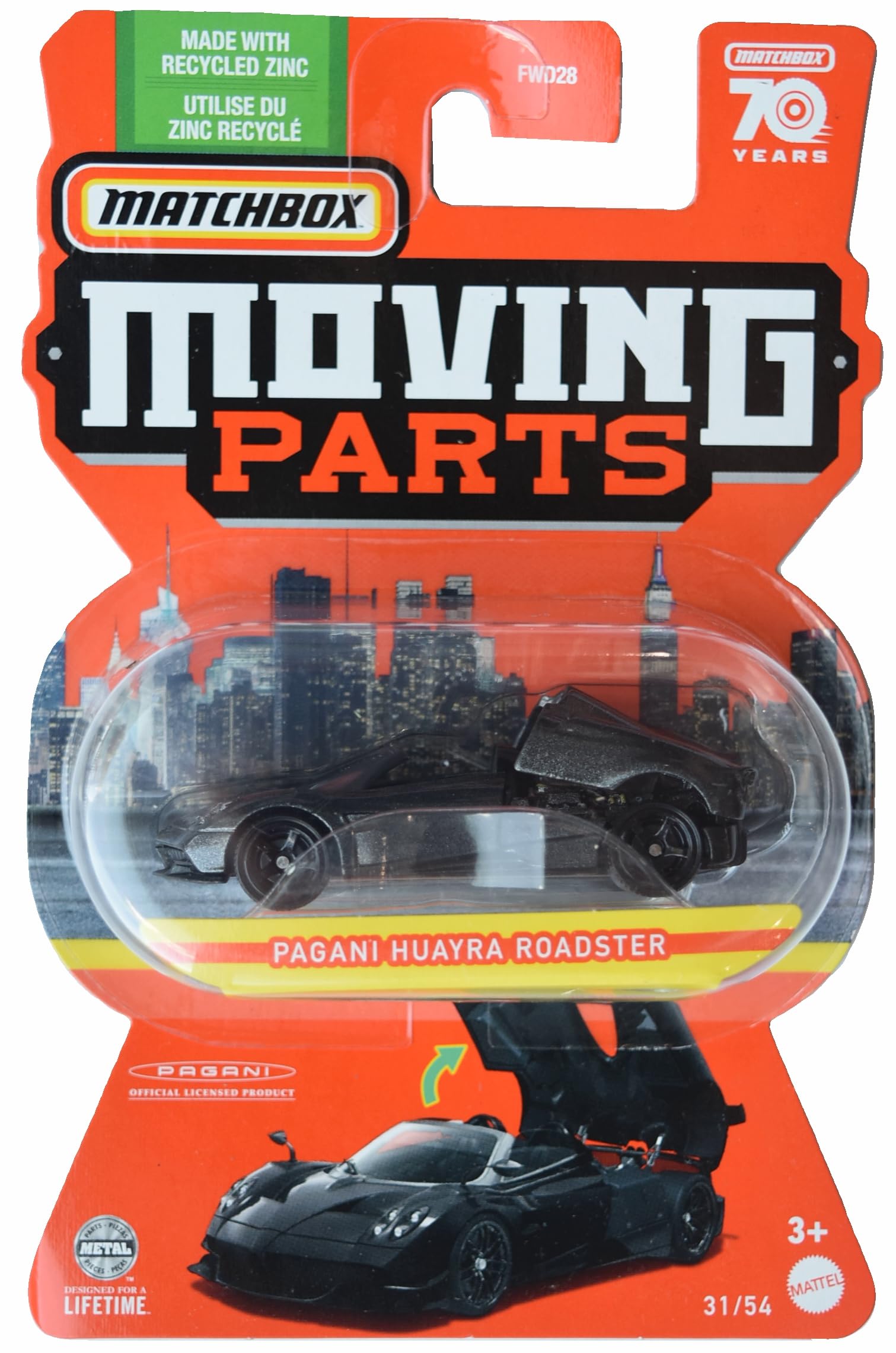 Matchbox Pagani Huayra Roadster, Moving Parts 31/54 70 Years