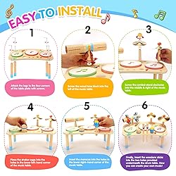 OATHX Kids Drum Set - 11 in 1 Musical Instruments