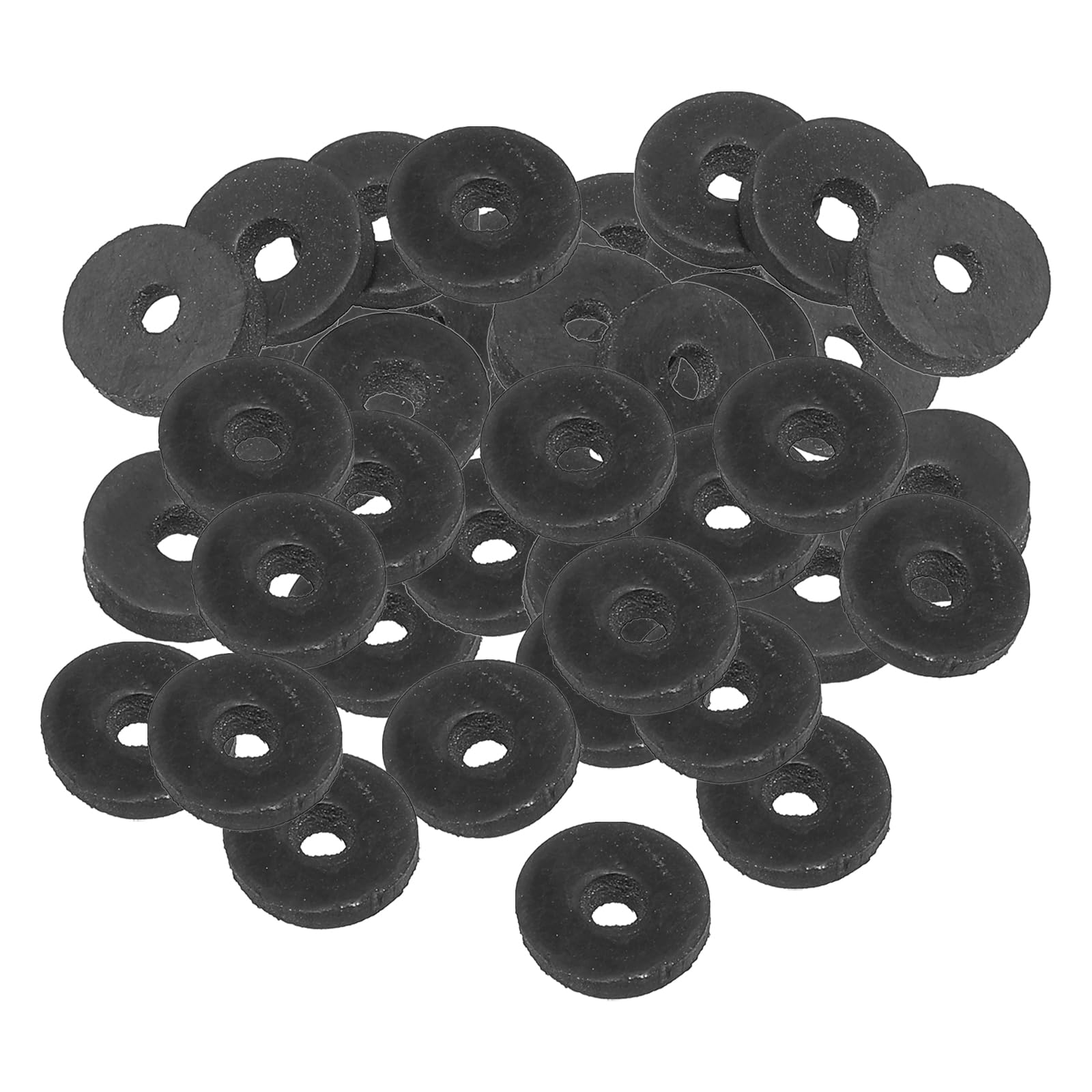 PATIKIL M4 Rubber Flat Washer, 40 Pack 4mm ID 13mm OD 3mm Thick Sealing Spacer Gasket Ring for Faucet Pipe Water Hose Fastener Bolt, Black — image 1