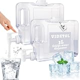 VIDETOL 3L Fridge Water Dispenser Tap 2 Pack PETG Clear Office Home Beach view 1