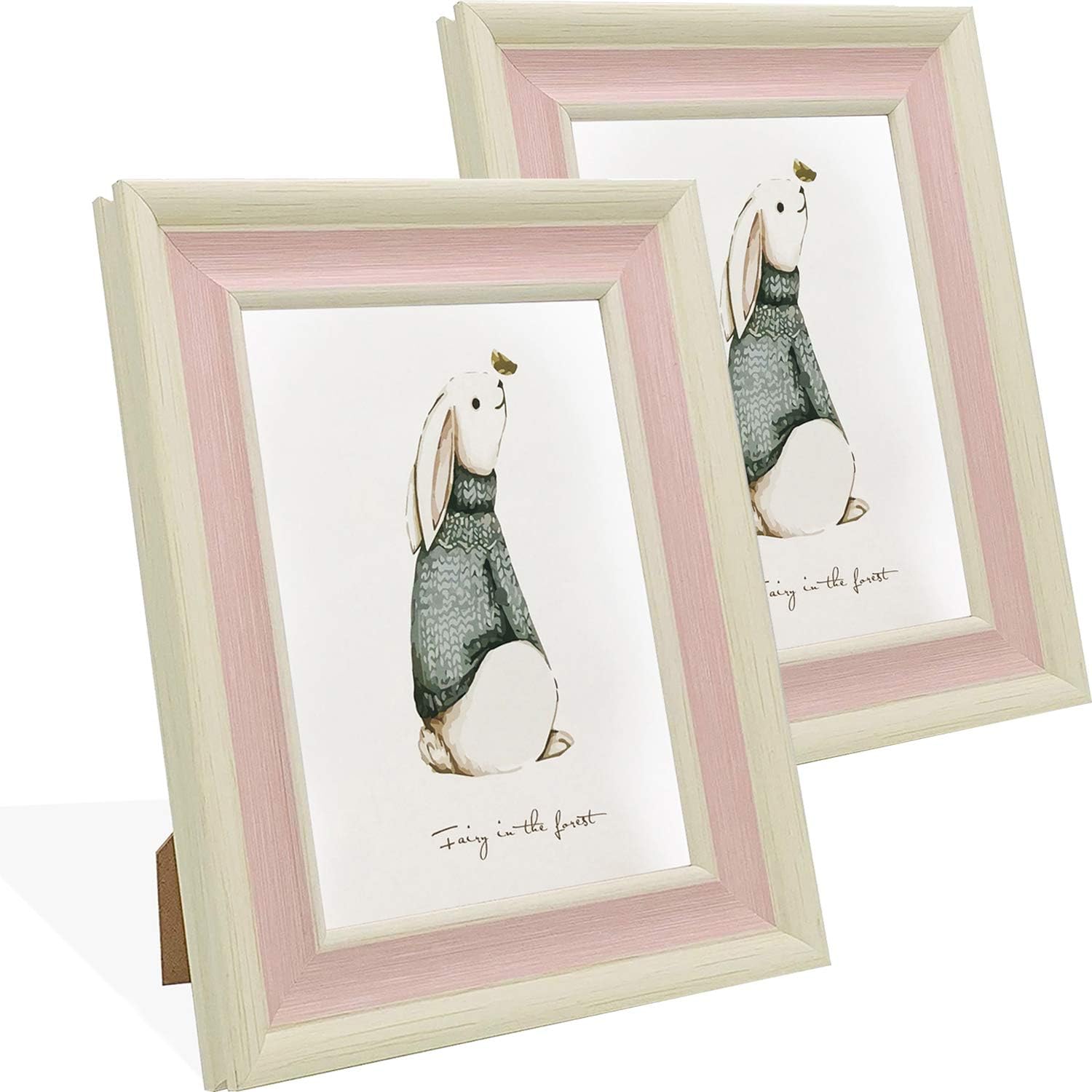 Amazon Com Aoubate 2 Pack 6 X8 Photo Picture Frames With High Definition Glass Table Top Display And Wall Mounting Make Of Resin Parrot Pink