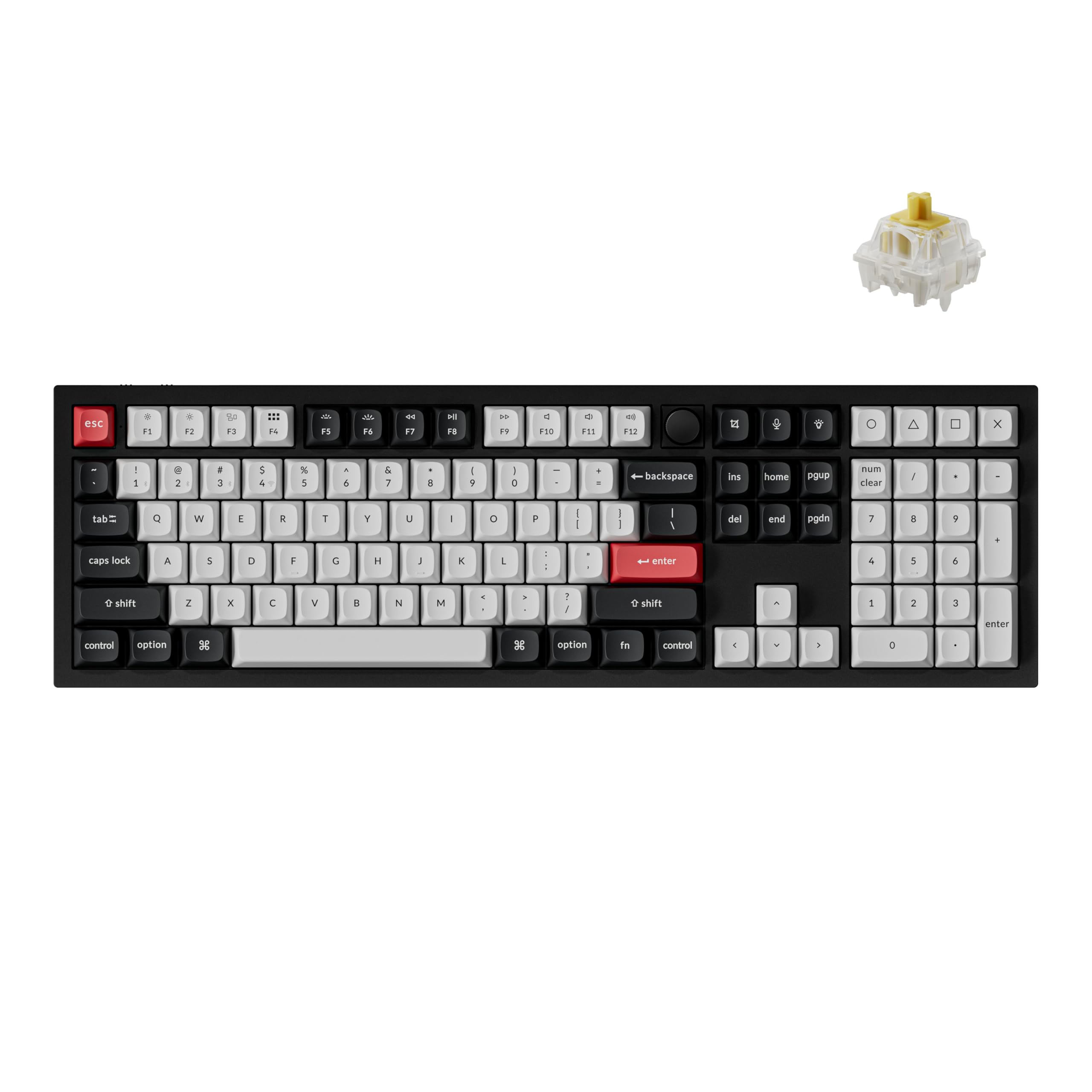 Keychron Q6 HE QMK Teclado personalizado inalámbrico de 2,4 GHz, disparador rápido Bluetooth 100% de tamaño completo con efecto Hall Interruptores magnéticos de doble riel Gateron Teclas PBT Compatible con aluminio para Mac Windows Linux