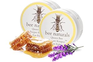 BEE NATURALS Queen Eye Balm Duo - Peeper Keeper - 2 Pack Gift Set - Soothes & Moisturizes with Vitamin E & 10 Natural Oils - Helps Diminish Crowsfeet, Wrinkles & Fine Lines