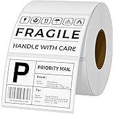 FATICO 3x2 Inch White Thermal Labels Roll Self-Adhesive for Logo Stickers, Barcode Stickers, Inventory, Address and Small Business
