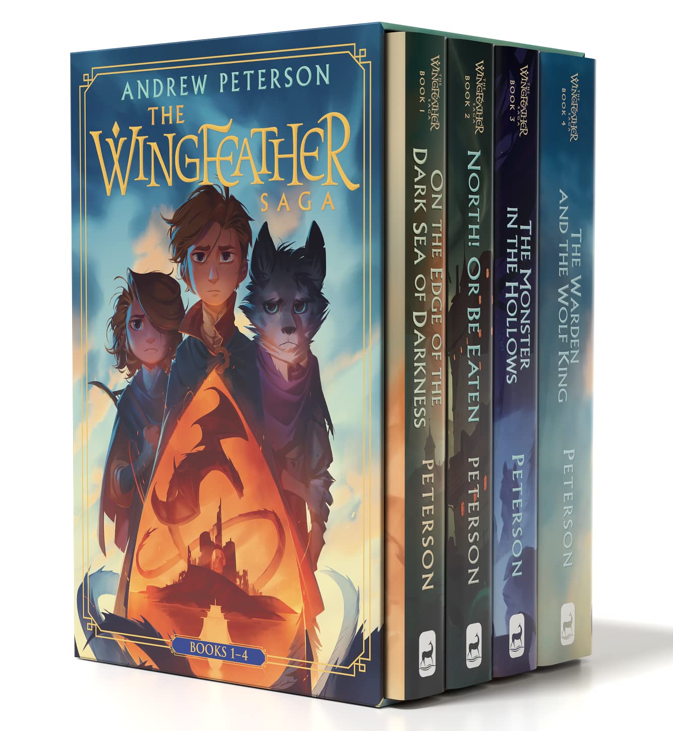 Wingfeather Saga Boxed Set: On the Edge of the Dark Sea of Darkness; North! Or Be Eaten; The Monster in the Hollows; The Warden and the Wolf King (The Wingfeather Saga)