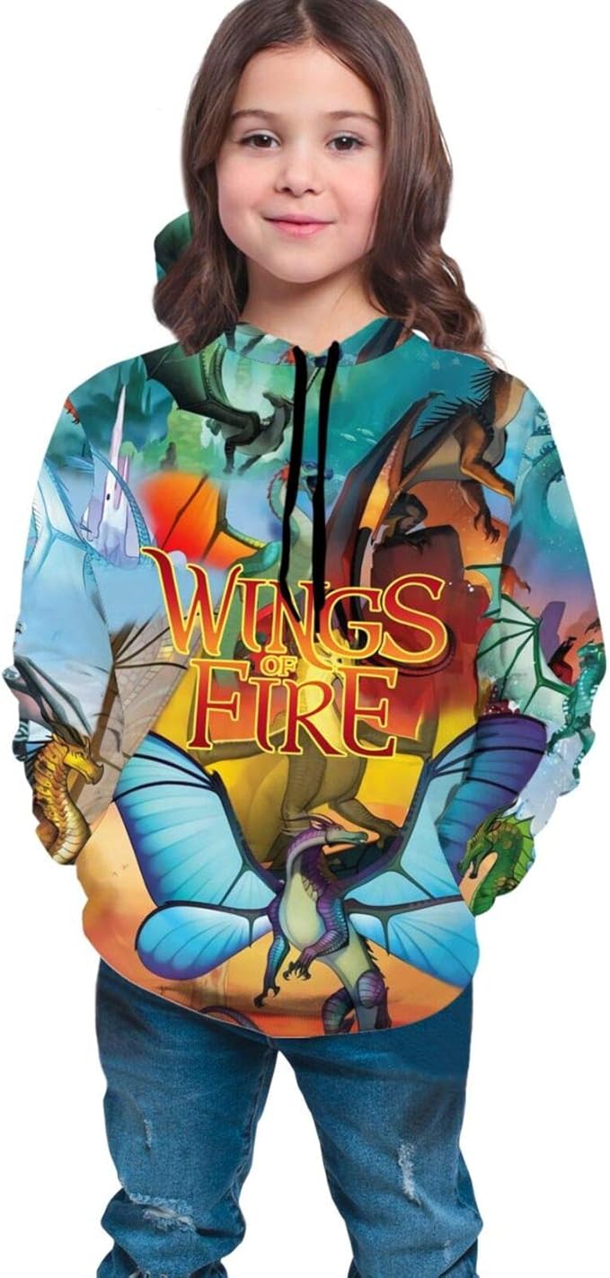 Wings of Fire Hoodie Unisex Kids Pullover Dargon Hoodie 3D Print