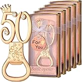 wxfdac 24Pcs 50th Birthday Bottle Openers - Gold, Metal - Bottle Opener - 50th Birthday Parties, Wedding Anniversaries