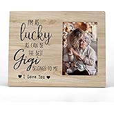 FONDCANYON I Love You Gigi Grandma Picture Frame, Grandmother Picture Frames, Mothers Day Gifts For Gigi Birthday From Grandchild Grandkids (4x6 Inch Photo)