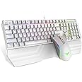 Havit Mechanical Keyboard and Mouse Combo RGB Gaming 104 Keys Blue Switches Wired USB Keyboards with Detachable Wrist Rest, P