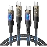SooPii 240W USB C to USB C Cable[4ft 2-Pack],Fast Charging USB C Cable with LED Display for Galaxy S23+/S23 Ultra/S22 Ultra,M