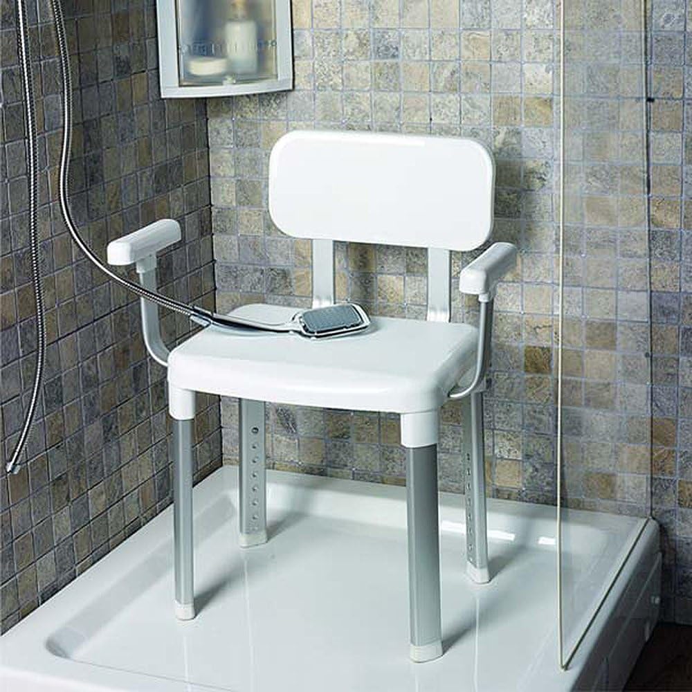 Weinberger 43907 Shower and Bath Stool with Backrest and Armrests
