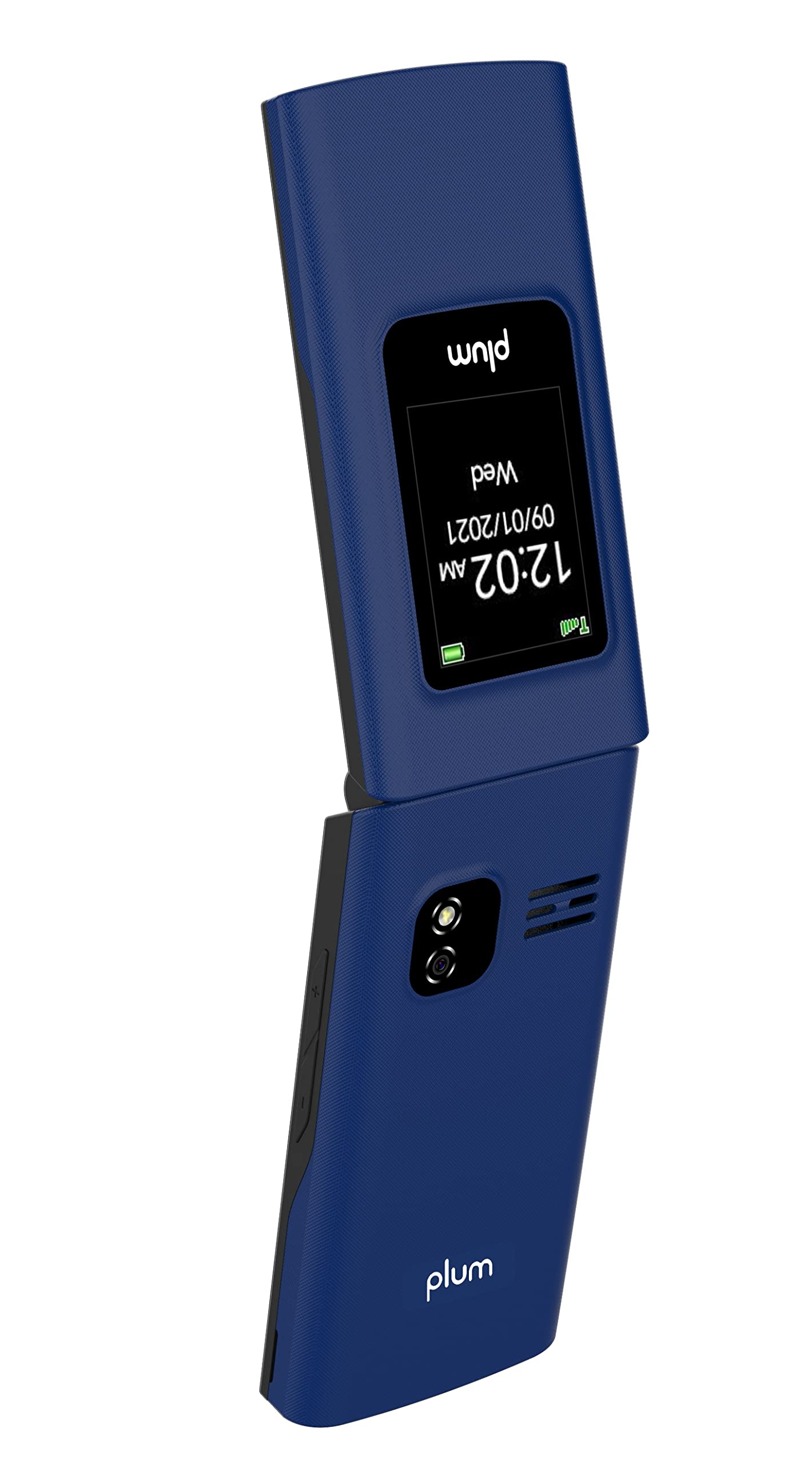 Plum Flipper 4G Volte Unlocked Flip Phone ATT Tmobile Consumer Cellular 2022 Model - Blue