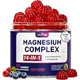 Magnesium Glycinate Gummies 500mg, Sugar Free, 14-in-1, Adults &amp; Kids | With Ashwagandha, L-Theanine, Zinc &amp; Vitamin D3 to Support Relaxation, Sleep, Muscle &amp; Immune Health