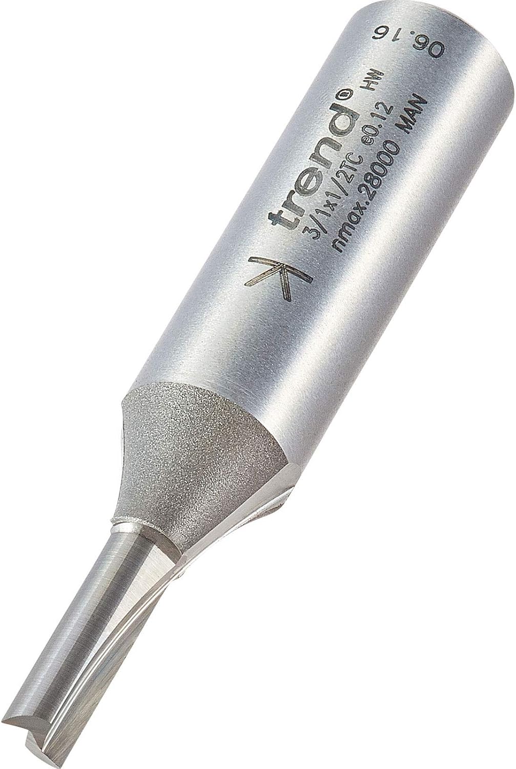 Trend Professional Straight Two Flute Router Cutter, 1/2 Inch Shank, 5mm Cut Diameter, Diameters from 2.0mm to 12.7mm