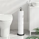 niffgaff Free-Standing Toilet Roll Holder 4-Roll Capacity Matte Black Stainless view 8