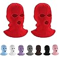 Yourkar 2 PCS Car Headrest Cover, Personalized Funny Hat for Car Seat Head Cover, Full Face Mask Design Headrest Protector for Car, Van, Truck, SUV, Universal Car Accessories (Red)