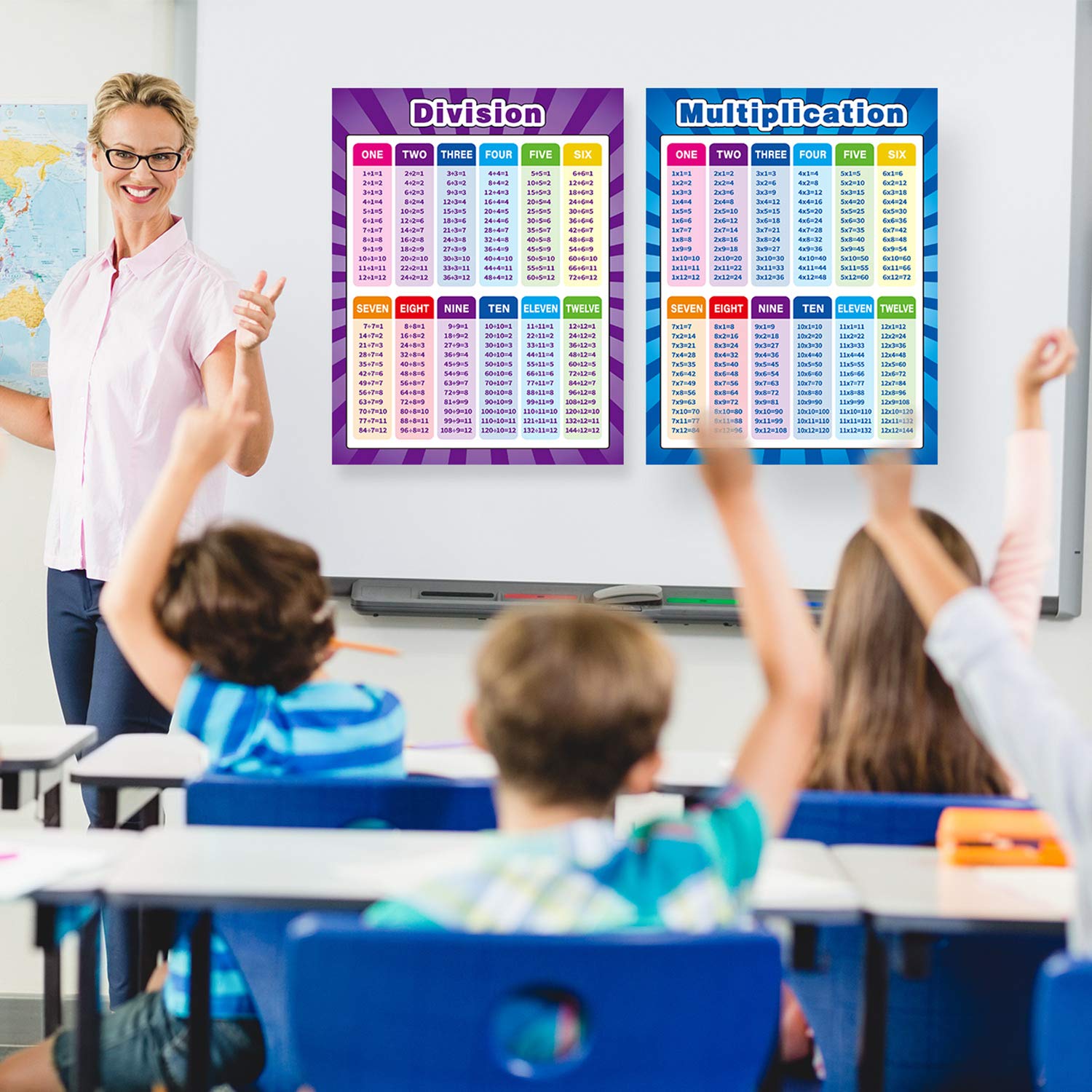 Mua 2 Pack Extra Large Educational Math Posters, Multiplication Posters ...