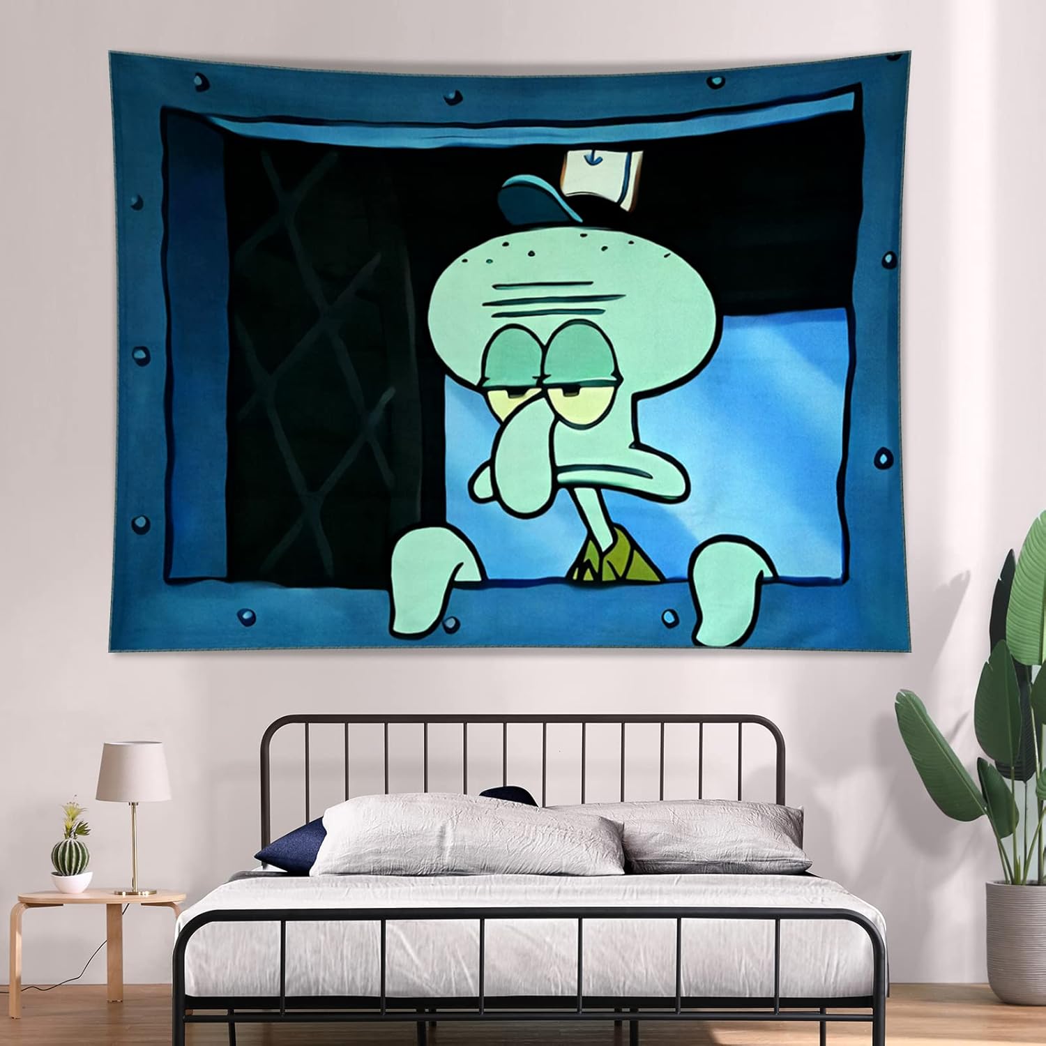 Tapestries - ZTXAG Funny Octopus Tapestry Cartoon Deep Eyes Tapestries Wall Tapestry with Verisimilar Window Hanging Wall Decor for Bedroom Dormitory(40''× 30'')