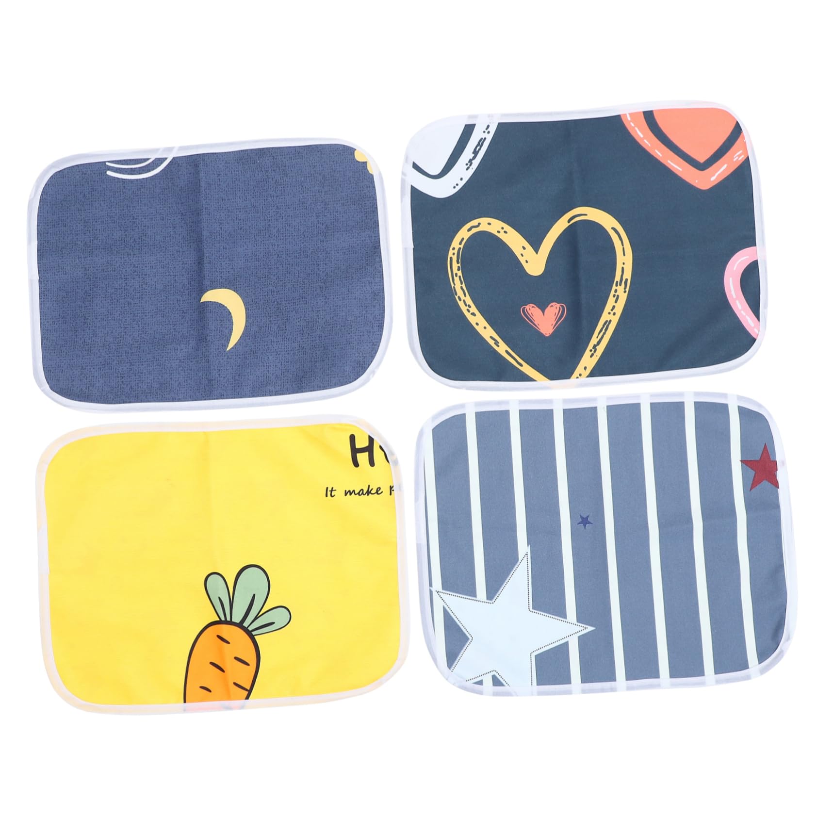 CIYODO 4pcs Guinea Pig Cage Liner Washable Pee Pads for Small Animals Reusable Pet Cage Cushions for Hamsters Rabbits More Mixed Style