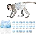 Disposable Monkey Diapers,Marmoset Diapers with Adjustable Elastic Waistline,Monkey Diapers for Pet Monkeys,Ultra Absorbent Leak-Proof,for Marmosets、Capuchin Monkeys、Proboscis Monkey Etc.(20PCS) (s)