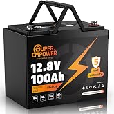 12V 100Ah LiFePO4 Battery, Group 24 Deep Cycle for RVs &amp; Trolling Motors | 1280Wh Capacity, 100A BMS, Low-Temp Cutoff, Supports 4P4S Expansion, Up to 20.48kWh, for RV, Trolling Motor, Marine &amp; Solar