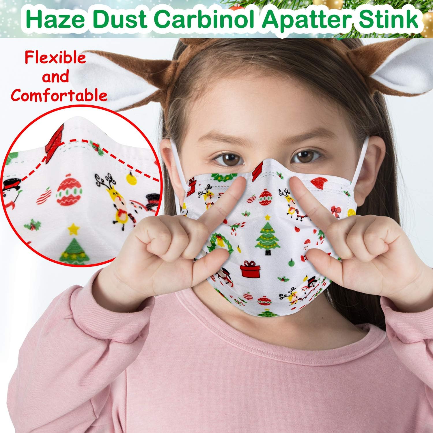 WAPIKE Disposable Face Masks, Kids Face Masks, Christmas Face Mask for Kids Child Adults : Sports & Outdoors