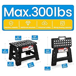 ACSTEP Folding Step Stool 9'' Tall Kids Step Stool