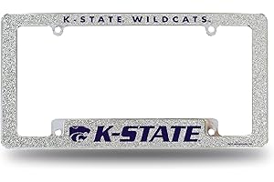 Rico Industries NCAA 12" x 6" Chrome All Over Automotive Bling License Plate Frame Design for Car/Truck/SUV