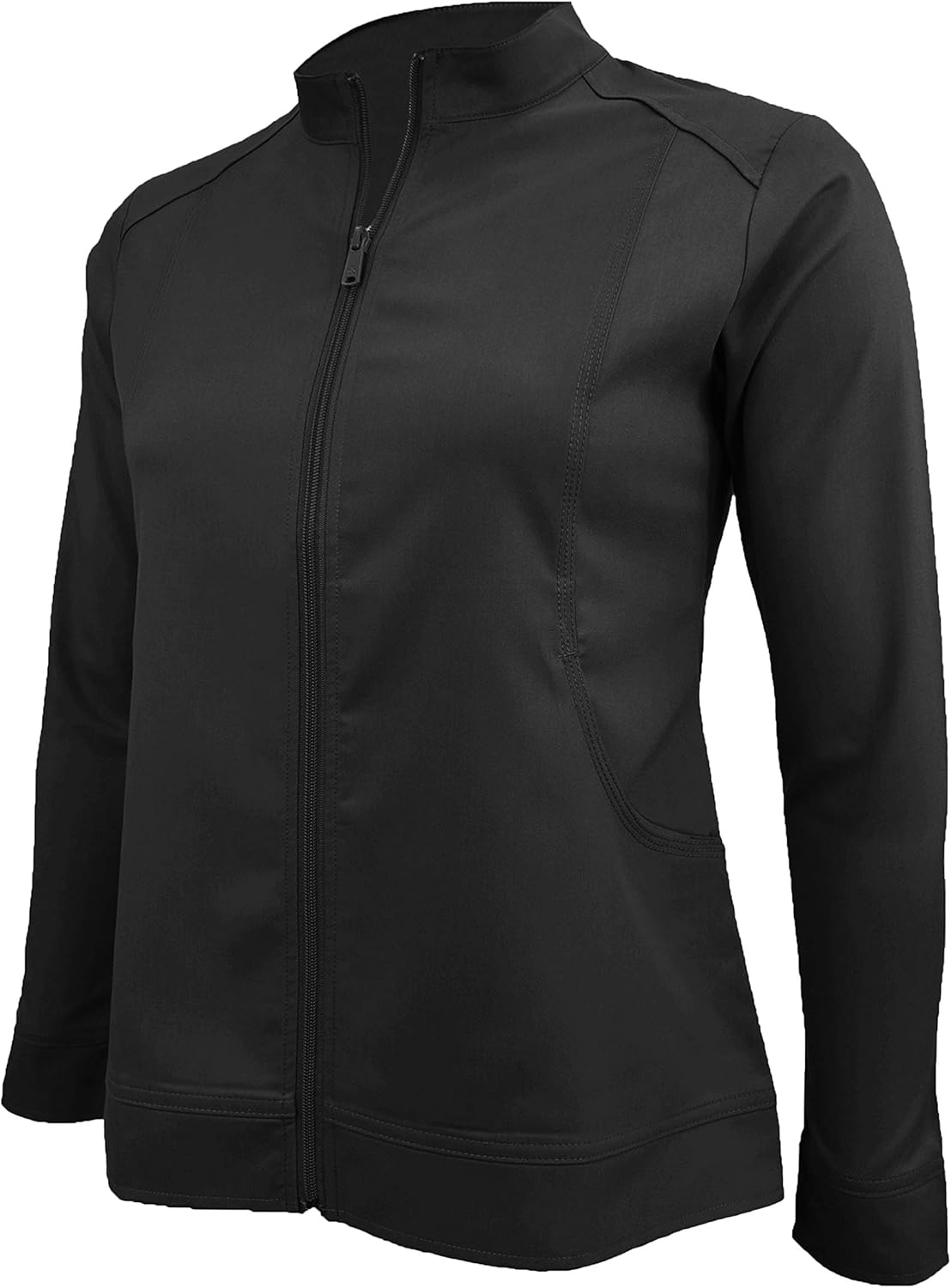 Natural Uniforms Women's Ultra Soft Stretch Front Zip Workwear Warm-Up Jacket (5200): Clothing