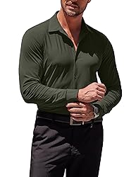 COOFANDY Men's Button Down Shirt Slim Fit Wrinkle
