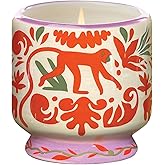 Paddywax Scented Candles Dopo Hand-Painted Ceramic Luxury Artisan Candle, 8-Ounce, Coconut & Amber