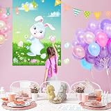 ASTARON Pin The Tail on The Bunny Game 24 Tail Stickers Easter Party Poster view 7