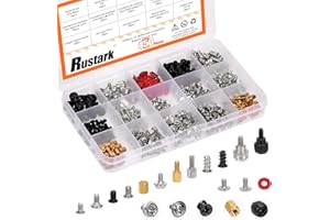 Rustark 450Pcs Computer Screw Assortment Kit Motherboard Standoffs Screws Set PC Screws Kit for Universal Motherboard Hard Dr