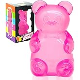 Stress Bear Squishy Ball, Gummy Bear Toy, Sugar Filled Squishy Toys for Kids Stress Relief - High Density Squeeze Balls for Students Calming - Ultra-Soft Decompression Venting Toys