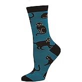 Women's Black Cat Bamboo Socks