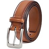 VATAN Men's Genuine Leather Dress Belts, Handmade Classic Every Day Leather Jeans Belt for Men Work Business Casual