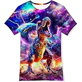 SunFocus Kids Funny Graphic Polyester Colorful T Shirt for Boys Girls Size 4-14