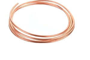 SHASKOKOEN Pure copper tubing 1/8" OD (0.118")×1/12" ID(0.079") x 5 FT seamless hollow T2 copper pipe,Refrigeration Tubing, DIY project(Multiple Sizes)