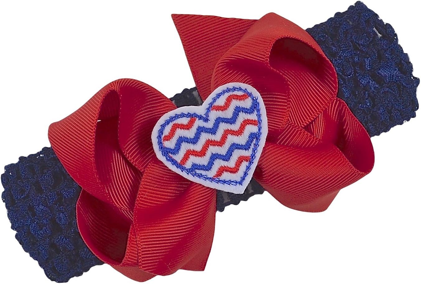 red white and blue baby headband