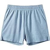 AMY COULEE Mens Lounge Shorts 4 inch Pajama Lightweight Cotton Sleep Bottoms with Pockets