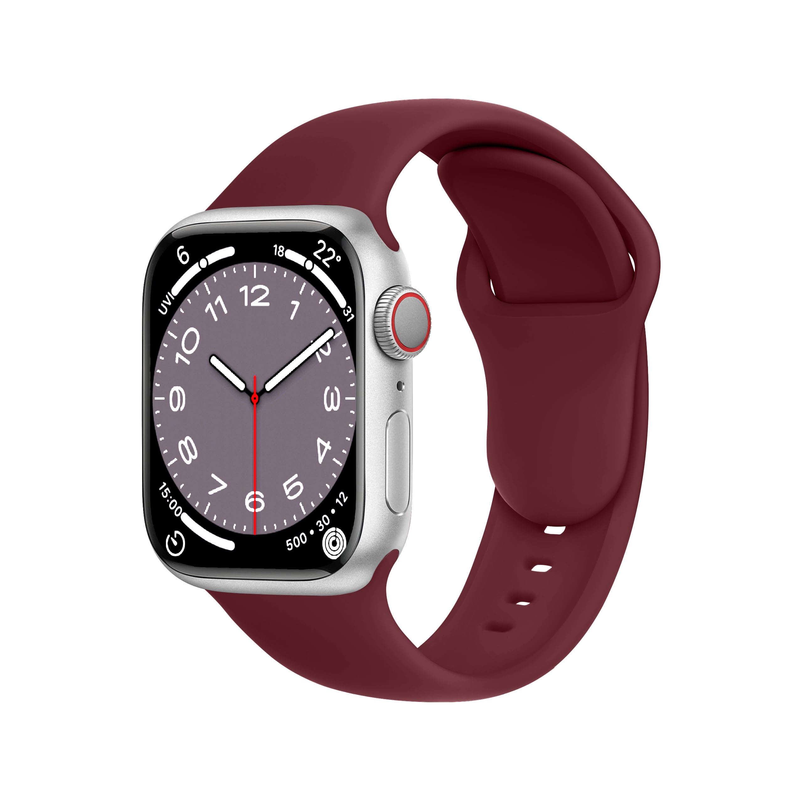 DONEGANI C1D Band for Apple Watch Bands Women Men Se Ultra 2 40mm 44mm 46mm 42mm 45mm 41mm 38mm 49mm Series 11 10 9 8 7 6 5 4 3 iWatch Sport Strap Silicone Bordeaux Red