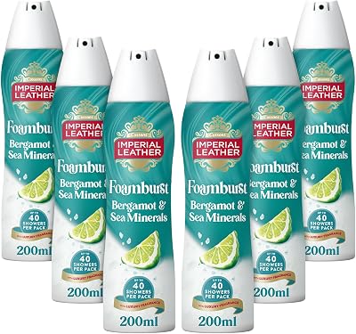 Imperial Leather Foamburst Energising Shower Gel Bergamot Sea Minerals 6x200ml