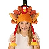 BleSky Thanksgiving Plush Turkey Hats Turkey Cap for Men Women Thanksgivings Night Event Dress-up Cosplay Costume Accessories
