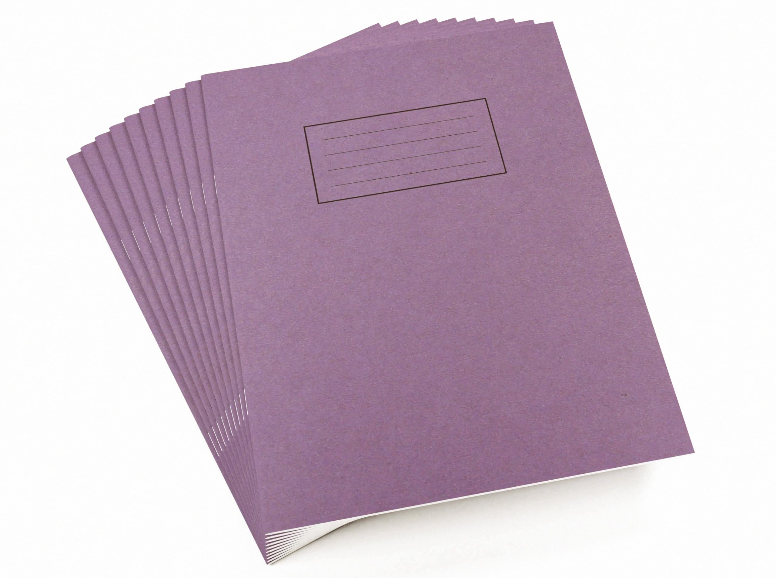Silvine 9x7 Purple Exercise Books, Lined With Margin - 80 Pages (Pack of 10)