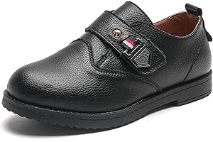 kkdom Boys Girls Dress Shoes Oxfords Formal Leather Shoes Wedding School Uniform(Toddler/Little Kid/Big Kid)