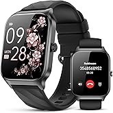 Smart Watch for Women Men,(Answer/Make Call) 1.83'' Fitness Activity Tracker Smartwatch for Android iPhone iOS Compatible,IP68 Waterproof Step Counter Watch with Sleep Monitor, 2 Traps