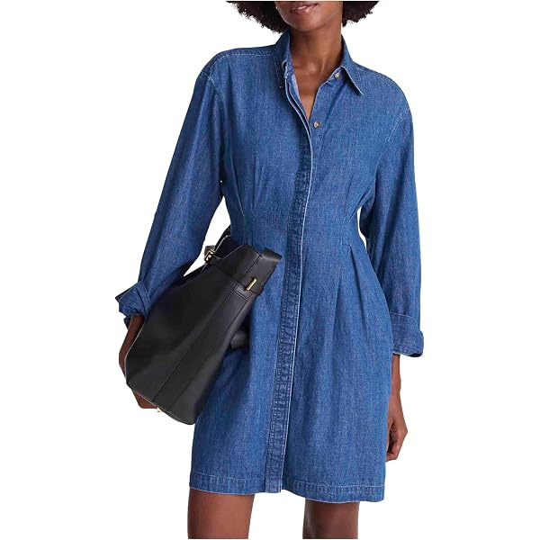 madewell chambray shirt dress Denim Boxy Shirtdress in Demarco Wash