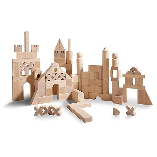 HABA Extra Large Wooden Building Blocks 102 Piece Set: Open-Ended